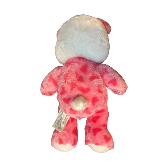 Build a Bear Panda Bear Hearts Pink White 16”Plush Stuffed Animal Valentines Day - Picture 2 of 5
